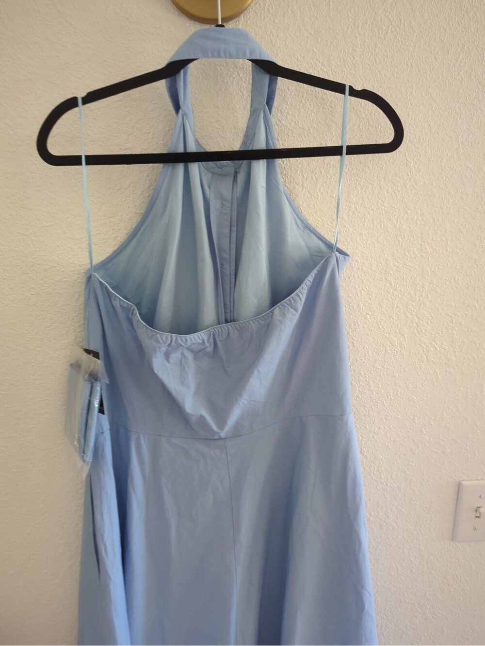 Boston Proper Maxi Length Belted Poplin Collared Shirt Dress Blue size 16 NWT - Picture 10 of 13